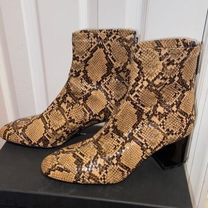 Zara faux snake skin boots